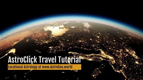 Astrocartography or "relocation Astrology" can show how your life is affected by being on different locations in the world Astrology is based upon both the time as well as place of birth. . Astroclick travel